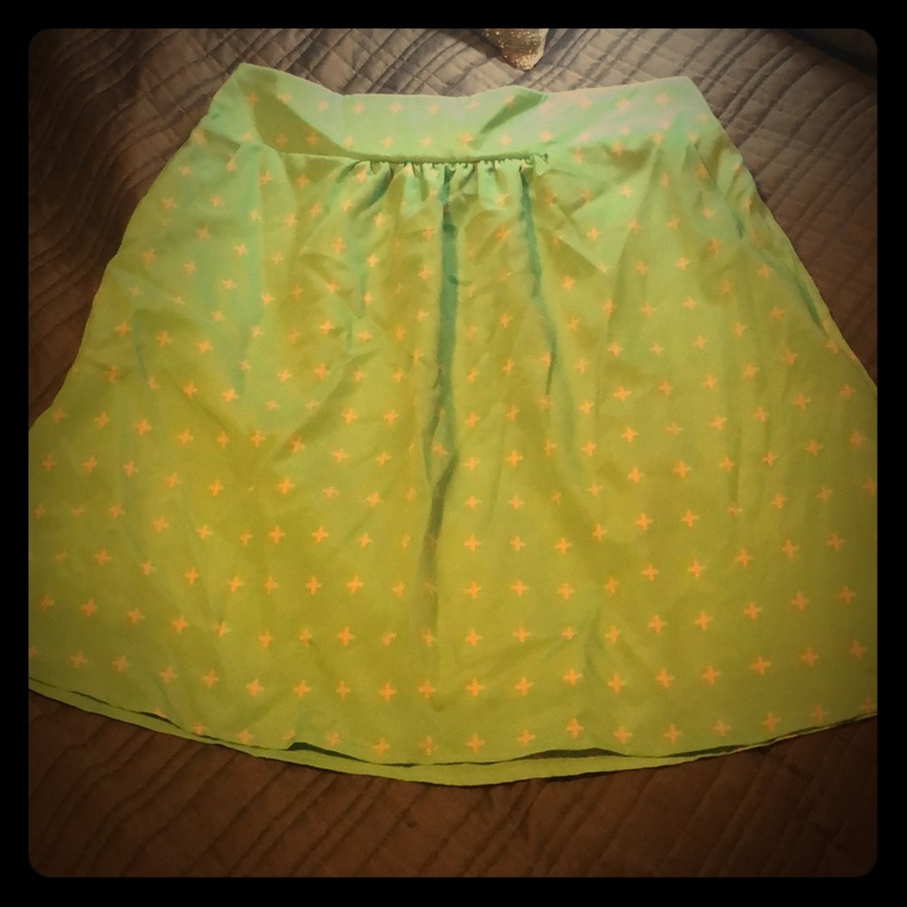 Teal high waisted skirt